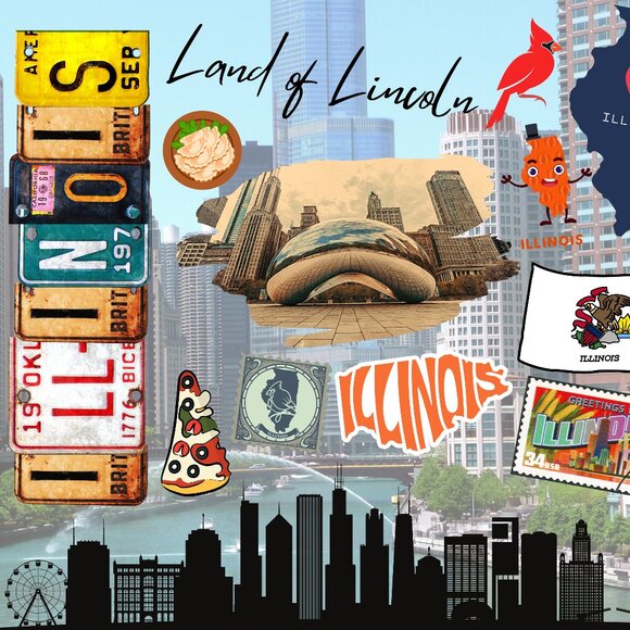 Illinois Tumbler, Chicago Tumbler, Illinois State Gift, 20oz Skinny Tumbler - Picture 2 of 7